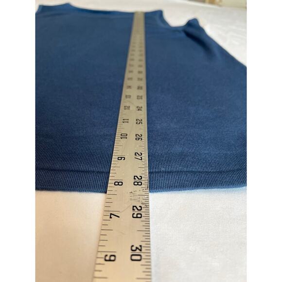 Chico's Knit Tank with Neck Detail, Size 3, XL, Blue, Round Neck, Office, Soft - Picture 6 of 8